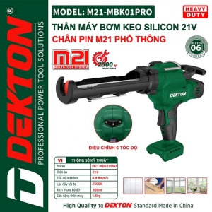 Máy bơm keo silicon dekton m21-mbk01pro (chưa có pin và sạc)