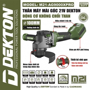 Máy mài pin không chổi than dekton m21-ag9000xpro
