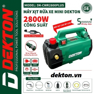 Máy Rửa Xe Dekton 2800w dk-cwr2800plus