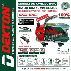 Máy rửa xe chỉnh áp dekton dk-CWR3001pro