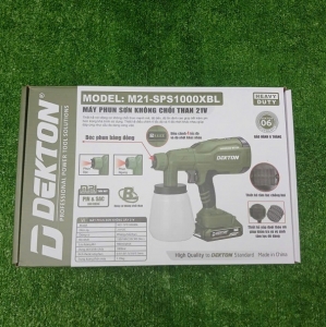 Súng phun sơn pin dekton moter Brushless m21-sps1000xbl
